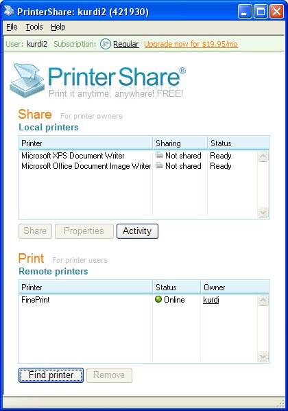 PrinterShare is a free service